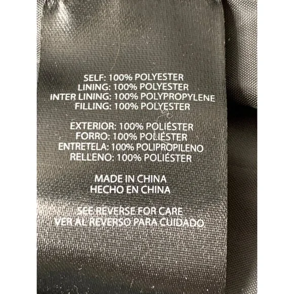 Express Womens Black Medium Puffer Jacket Crop Length NWT $128 - Picture 9 of 10